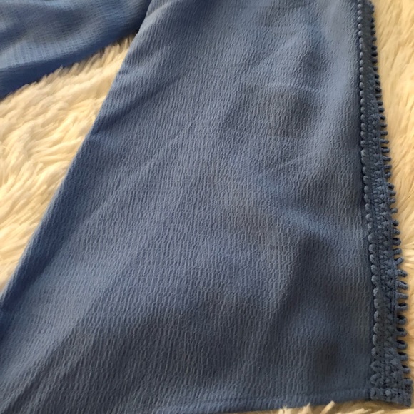 Light Blue Flattering  3/4 length Sleeve Blouse - Picture 3 of 5